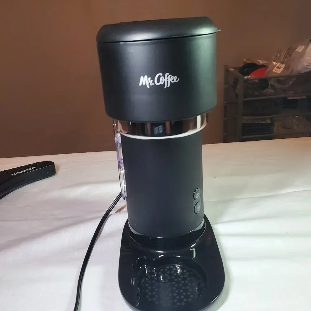 Mr Coffee Iced and Hot Single Serve Coffee Maker Black K Cup Pod Machine